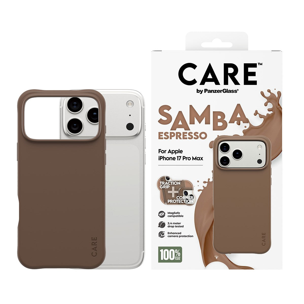 CARE by PanzerGlass® Samba Case Espresso w. MagSafe iPhone 17 Pro Max